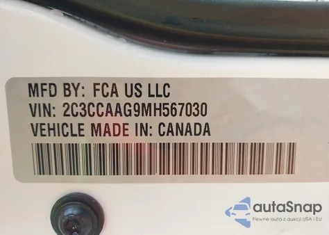 2021 Chrysler 300 Touring из США, поврежденный, VIN 2C3CCAAG9MH567030